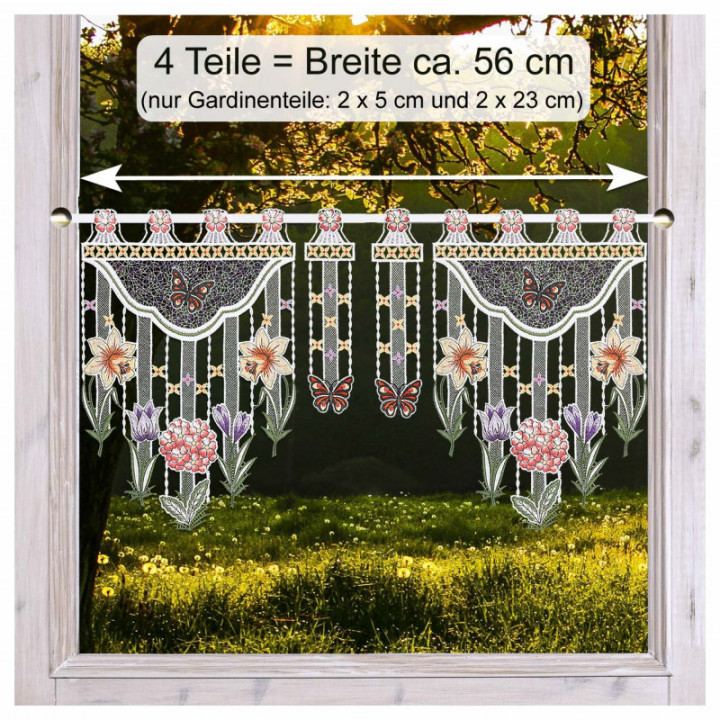 Girlande Frühlingswiese - Schmetterling - Plauener Spitze