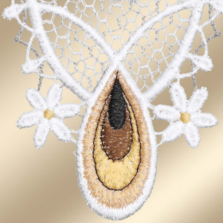 Scheibenhänger Margeritenzauber Echte Plauener Spitze mit Blumen