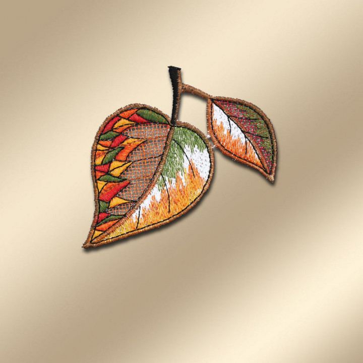 Fensterbilder Herbstlaub Plauener Spitze 3er Set