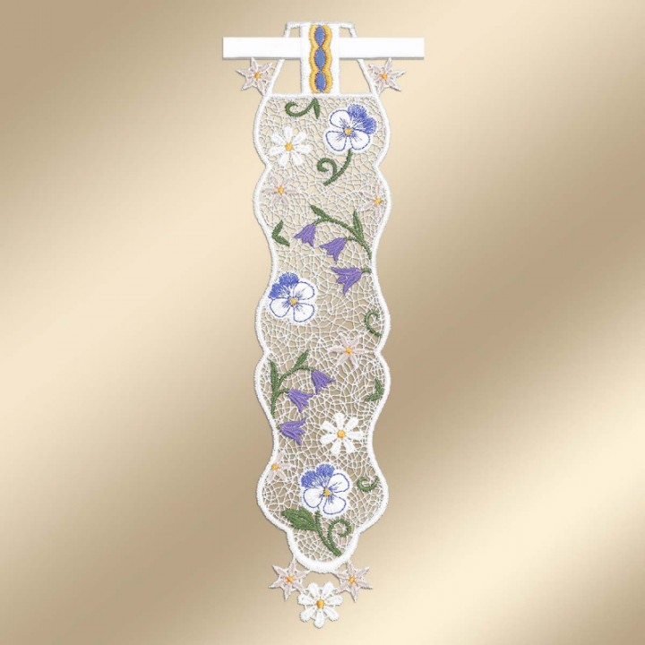 Girlande Frühlingsbote - Plauener Spitze - Design-Studio-Drechsler