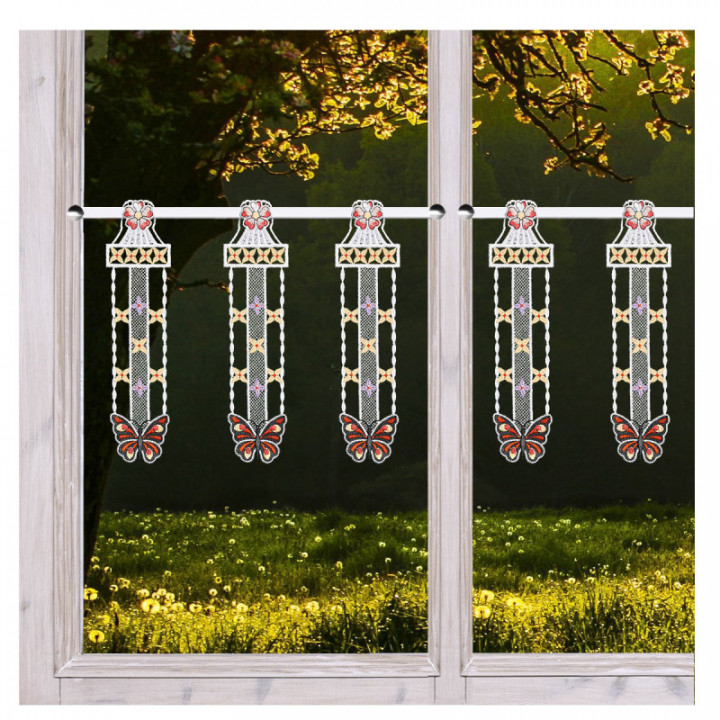 Girlande Frühlingswiese - Schmetterling - Plauener Spitze