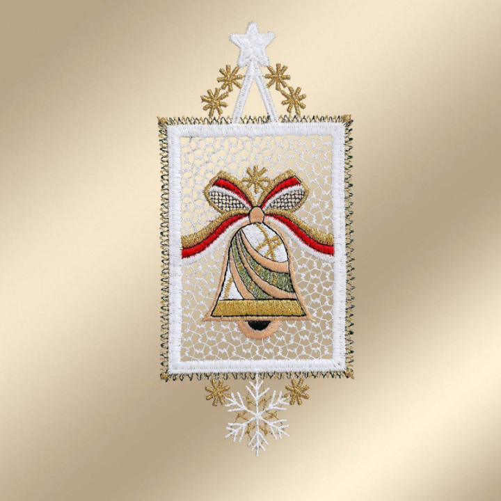 Winter-Fensterbilder 3er Set Weihnachtsambiente Plauener Spitze