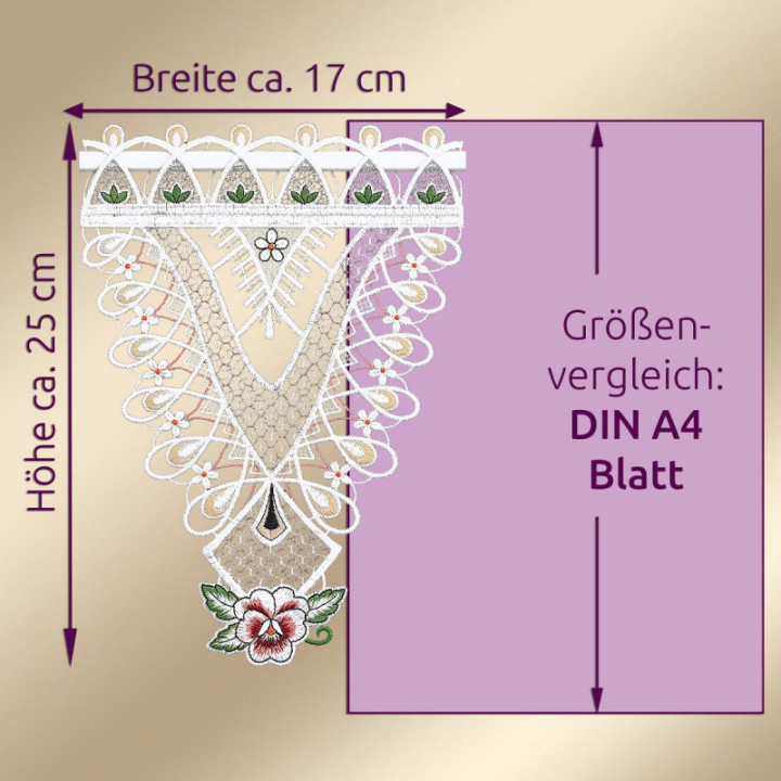 Scheibenhänger Viola im Sonnenschein Deko-Set Vogtländische Spitze
