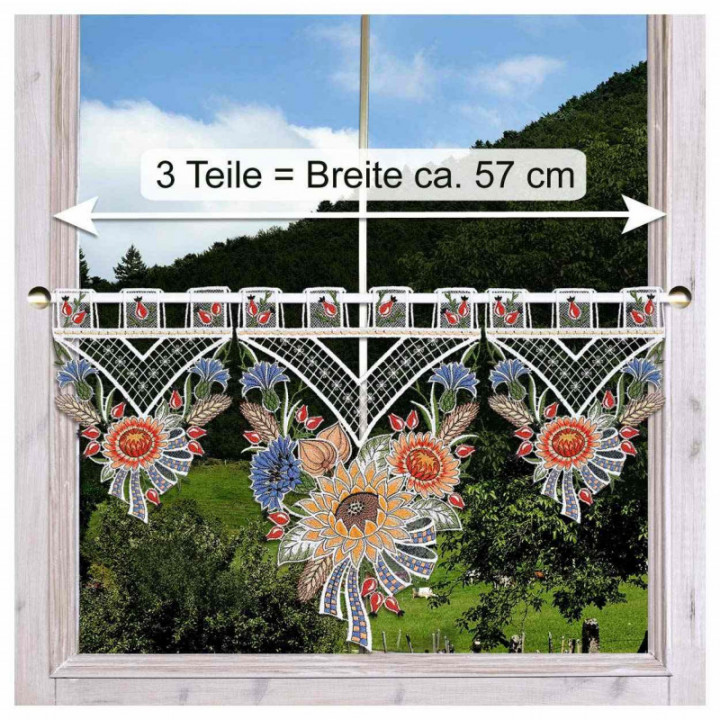 Scheibengardine Emica Spätsommertraum Plauener Spitze Deko-Set Landhaus