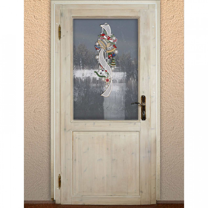 Winter-Fensterbild Kindheitstraum Plauener Spitze 41 x 14 cm