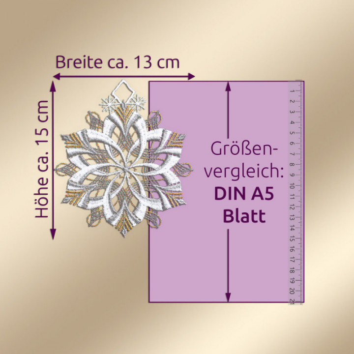 Fensterbild Schneeflöckchen-Weißröckchen Plauener Spitze 2er Set