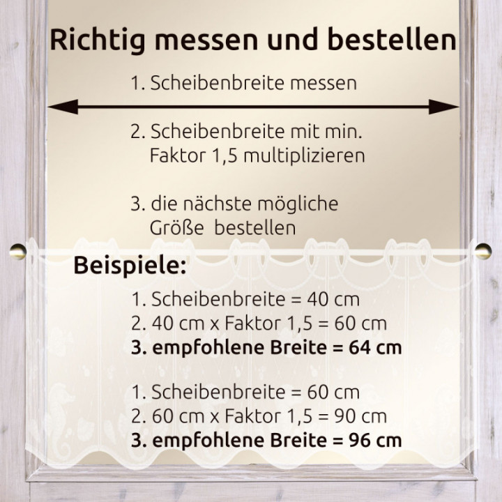 Scheibengardine Leuchtturm – Maritime Plauener Spitze