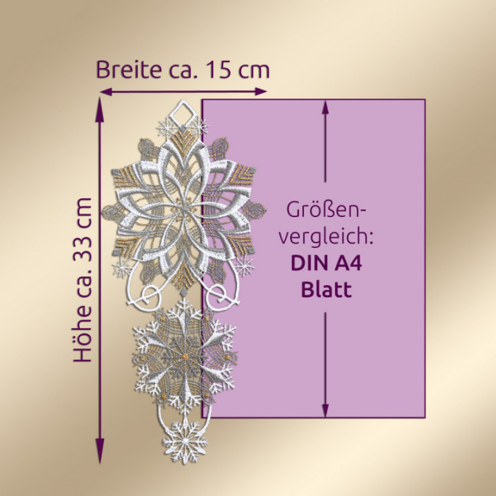 Fensterbild Schneeflöckchen-Weißröckchen Plauener Spitze