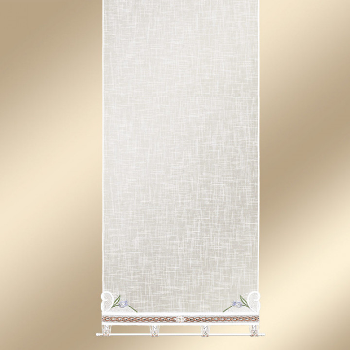 Flächengardine Anoki mit Hauptmotiv Plauener Spitze