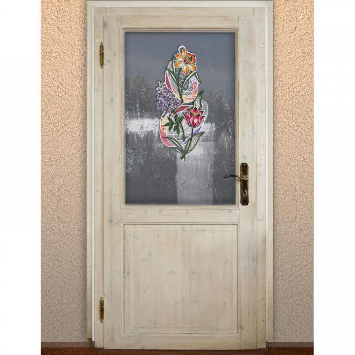 Fensterbild Frühlingsfreude – Vogtländische Spitze – DSD Design