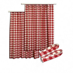 2er-Set Dekoschal Karo mit Hirsch Rot