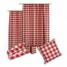 2er-Set Dekoschal Karo mit Hirsch Rot