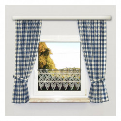 2er-Set Dekoschal Karo mit Hirsch Blau