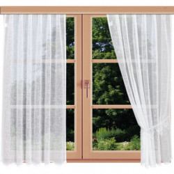 Set 2 Stück Dekoschals Rebecca in weiß mit Reihband