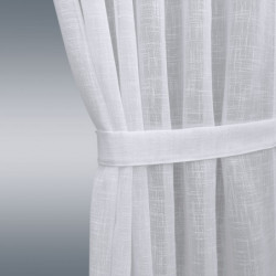 Set 2 Stück Dekoschals Rebecca in weiß mit Reihband