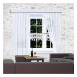 Set 2 Stück Dekoschals Rebecca in weiß mit Reihband