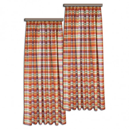 Dekoschal Drive kariert 2er-Set terra