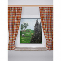 Dekoschal Drive kariert 2er-Set terra