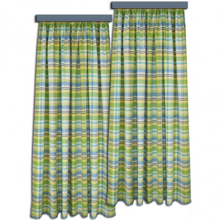 Dekoschal Drive kariert 2er-Set grün