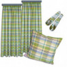 Dekoschal Drive kariert 2er-Set grün