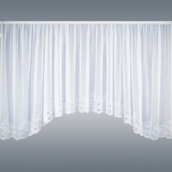 Spitzen-Bogenstore Emilia weiß