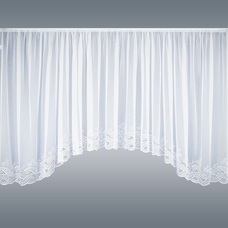 Spitzen-Bogenstore Emilia weiß