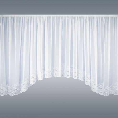 Spitzen-Bogenstore Emilia weiß