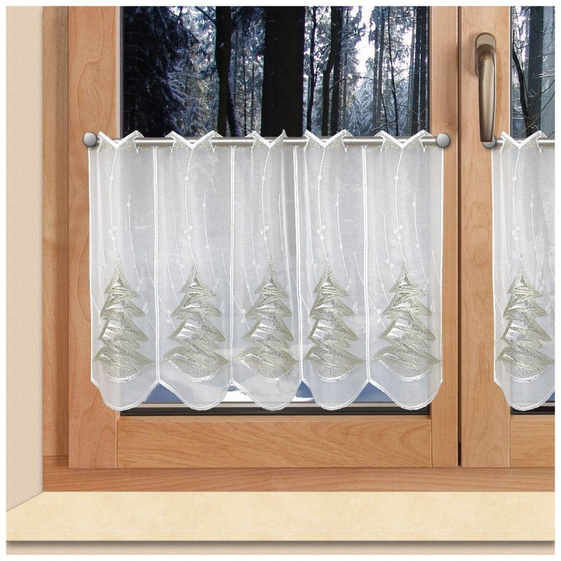 Winter-Scheibengardine Tannenbaum