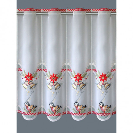 Weihnachts-Scheibengardine Vögelchen