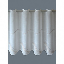 Scheibengardine Katja weiß-braun Plauener Spitze