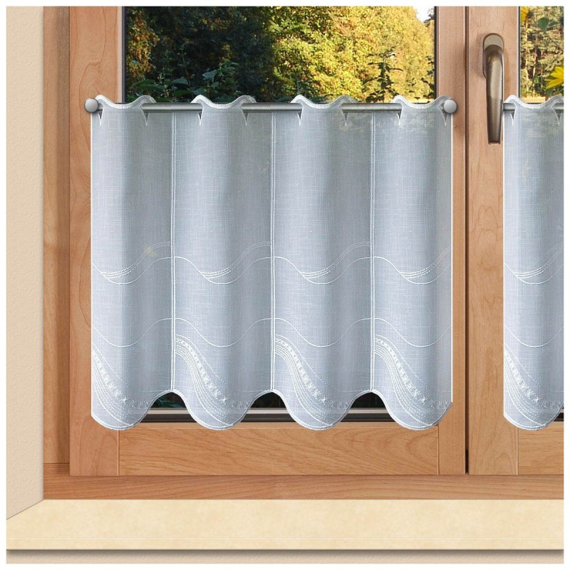 Scheibengardine Katja Plauener Spitze weiß