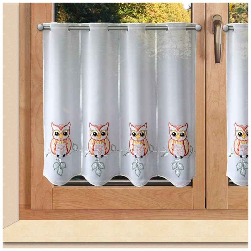 Kurzgardine Kleine Eule Plauener Spitze