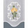 Stickerei-Kurzgardine Rose in Gelb