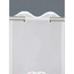 Stickerei-Kurzgardine Rose in Gelb