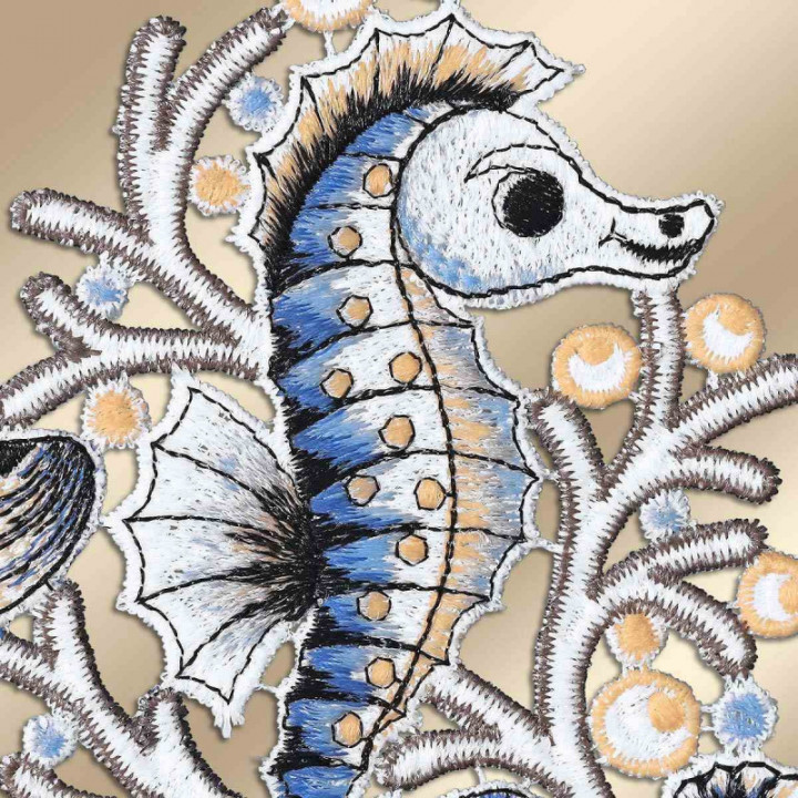 Fensterbilder Seepferdchen und Seestern Vogtländische Spitze maritim