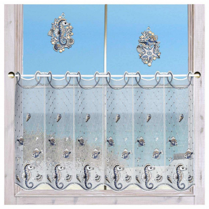 Fensterbilder Seepferdchen und Seestern Vogtländische Spitze maritim