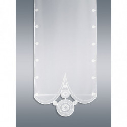 Flächengardine Circle weiß Plauener Spitze 60 cm breit