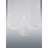 Flächengardine Circle weiß-braun Plauener Spitze 60 cm breit