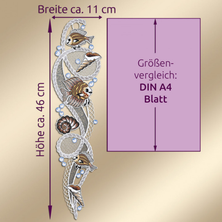 Girlande Zauberhafte Unterwasserwelt Vogtländische Spitze Fensterbild
