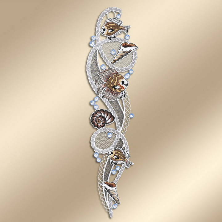 Girlande Zauberhafte Unterwasserwelt Vogtländische Spitze Fensterbild