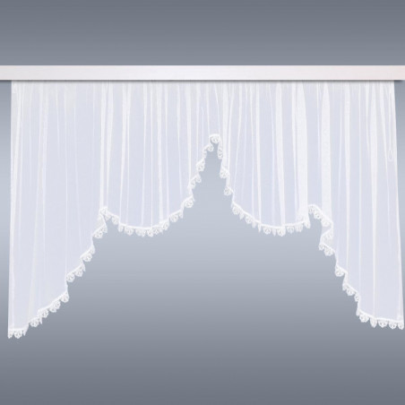 Blumenfenster-Store Carolina mit Plauener Spitze