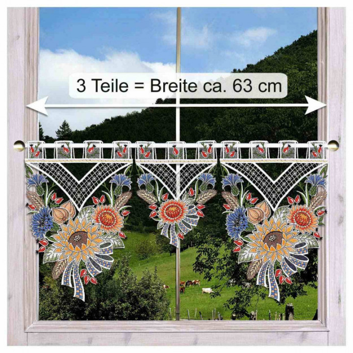 Scheibengardine Emica Spätsommertraum Plauener Spitze Deko-Set Landhaus