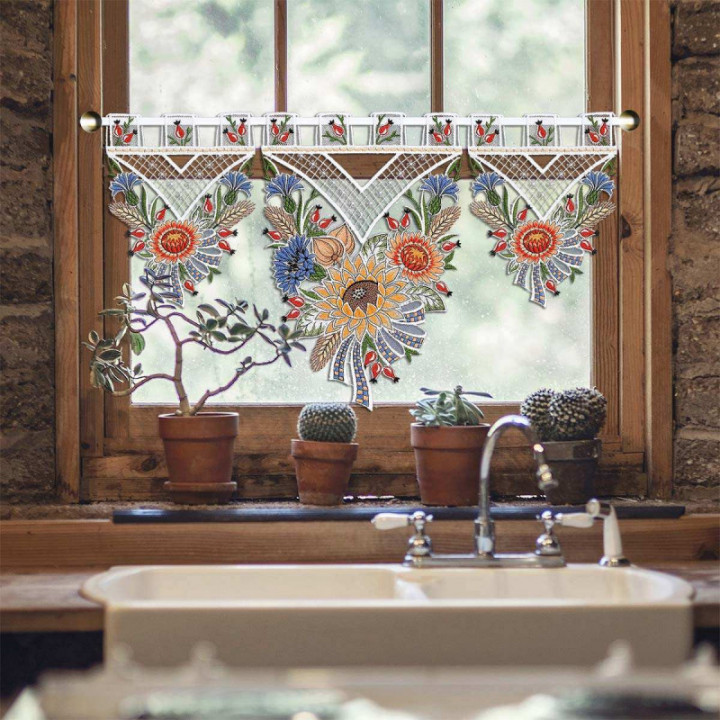 Scheibengardine Emica Spätsommertraum Plauener Spitze Deko-Set Landhaus