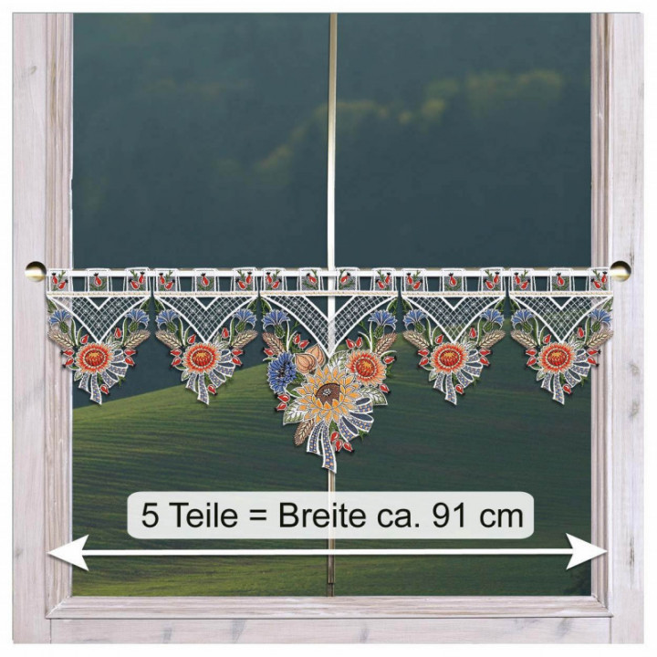 Scheibengardine Emica Spätsommertraum Plauener Spitze Deko-Set Landhaus