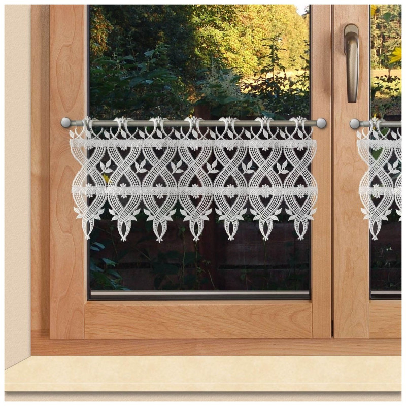 Landhaus-Spitzengardine Rebecca weiß Plauener Spitze