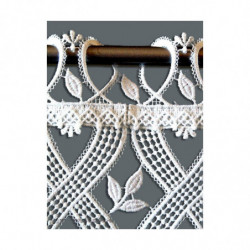 Landhaus-Spitzengardine Rebecca weiß Plauener Spitze