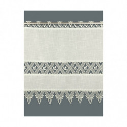 Spitzen-Landhausgardine Ronja sekt Plauener Spitze