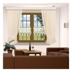 Landhaus-Spitzengardine Ronja sekt Plauener Spitze