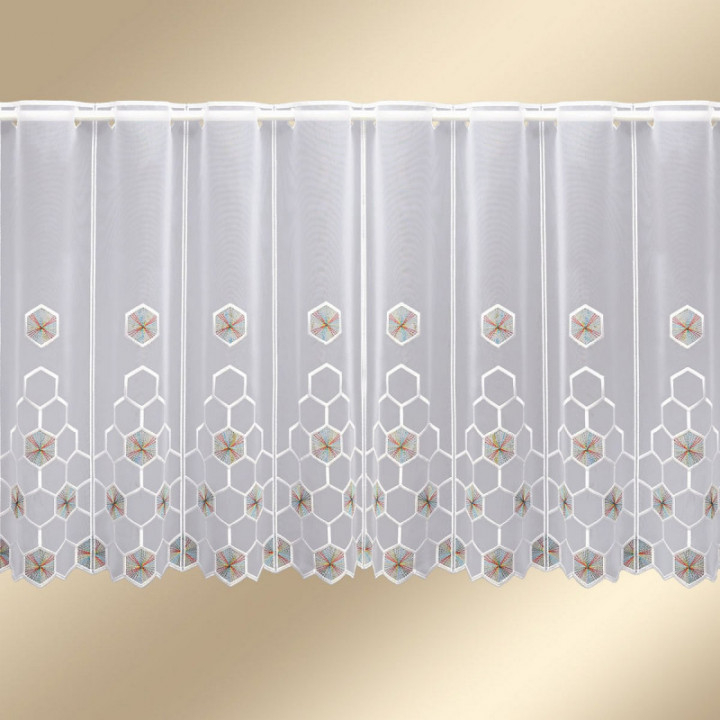 Scheibengardine Korana Regenbogen aus Plauener Spitze