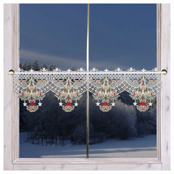 Feengardine Scheibenhänger Weihnachtsbaum Plauener Spitze 22 cm hoch